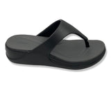 Crocs Boca Wedge Flip in Black for Women's