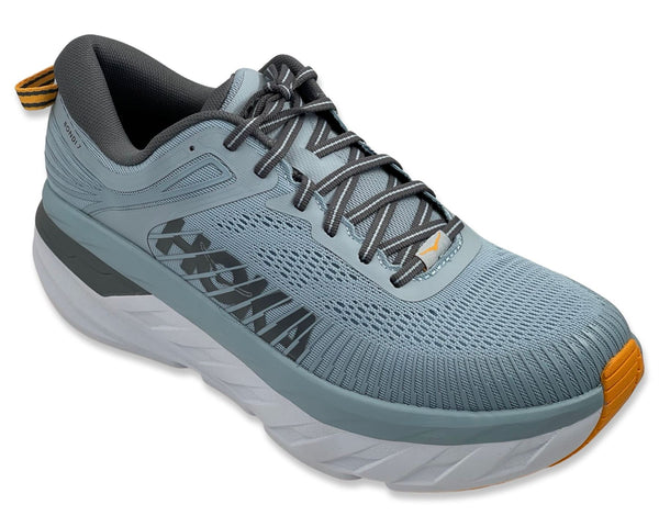 HOKA BONDI 7 runing shoes for mens gray/light blue