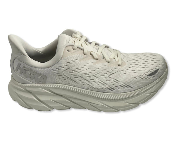 HOKA Clifton 8 Wide Runing Shoes For Women's In Pearl White