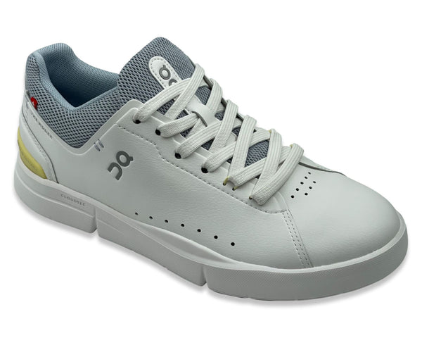 On The Roger Advantage Sneakers In White & Nimbus Gray For Women's