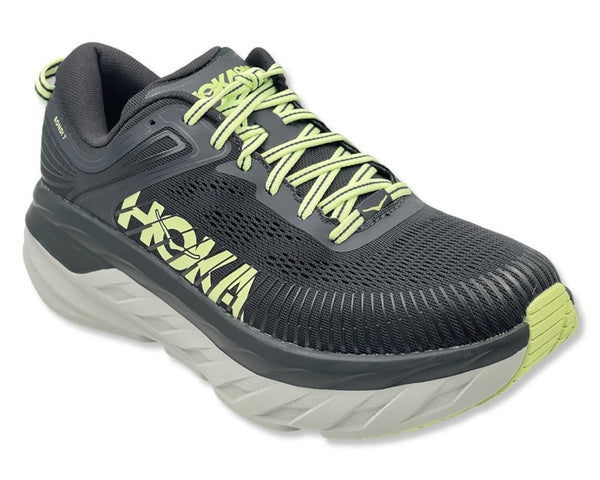HOKA BONDI 7 Runing Shoes for men's Black\ Neon yellow
