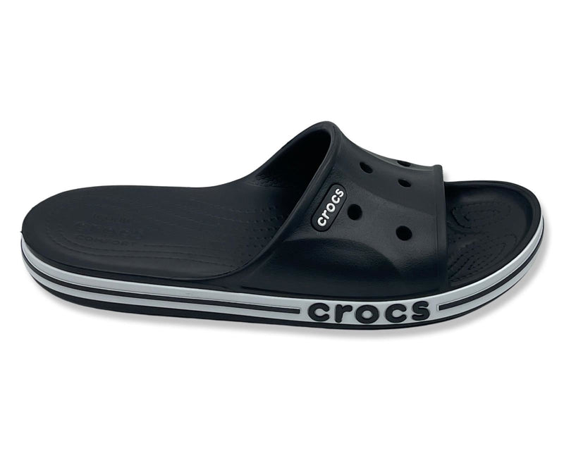 Crocs Bayaband Slide in Black and White For Men's