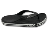 CROCS Bayaband Comfort Flip Flops In Black & White