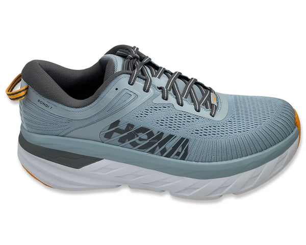 HOKA BONDI 7 runing shoes for mens gray/light blue