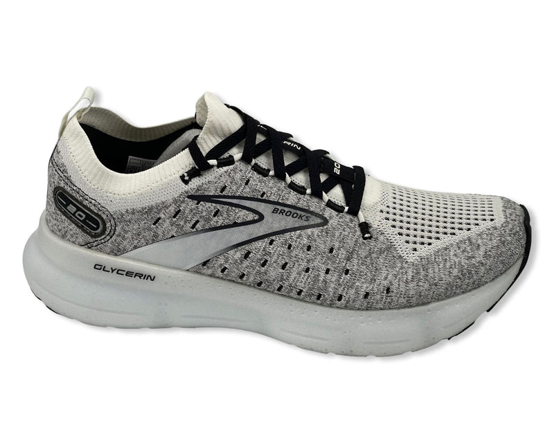 Brooks Men’s Glycerin StealthFit 20 Neutral Running Shoe 110384WHT