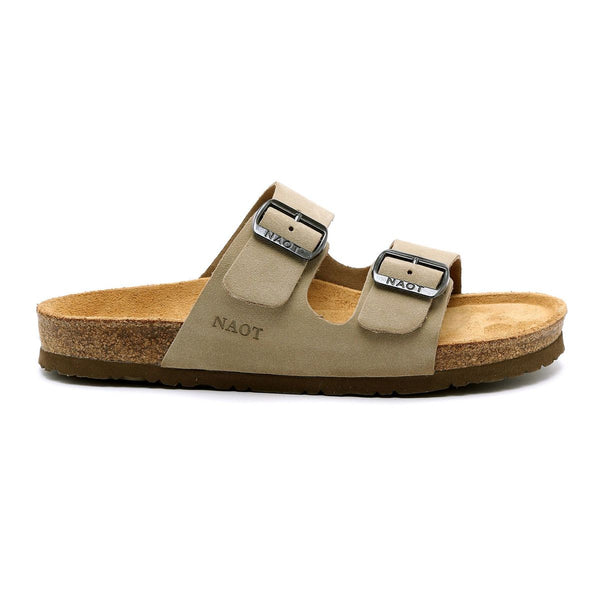 Teva Naot Men's slides Shahar Natural Light Brown Suede