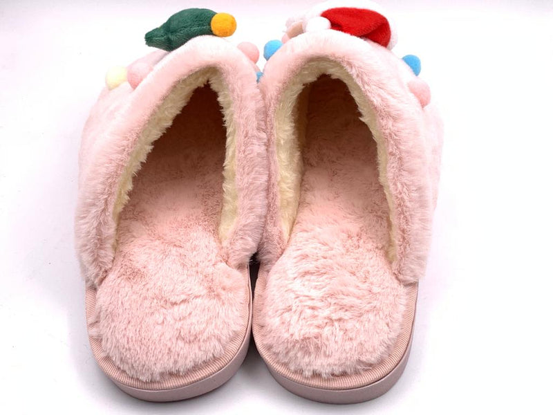 Merry Christmas Women's Slippers with Santa Claus design