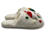 Merry Christmas Women's Slippers with Santa Claus design