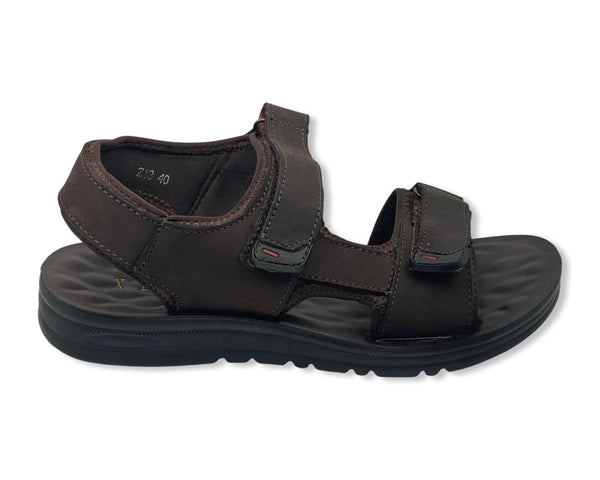 Laguna Mens Z13 Straps Leather Sandals Brown