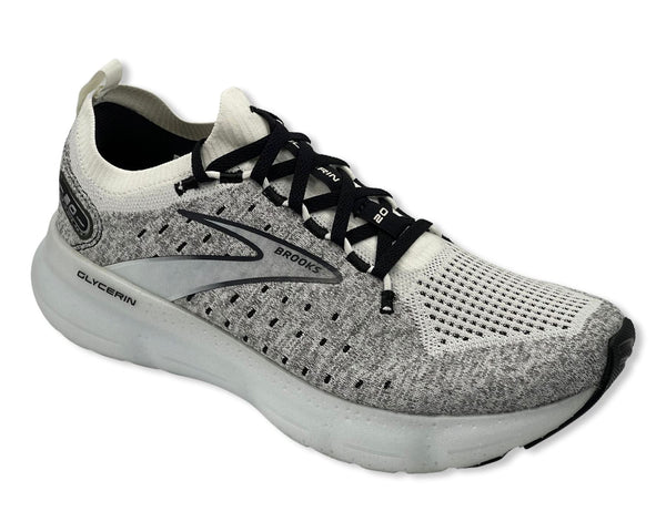 Brooks Men’s Glycerin StealthFit 20 Neutral Running Shoe 110384WHT