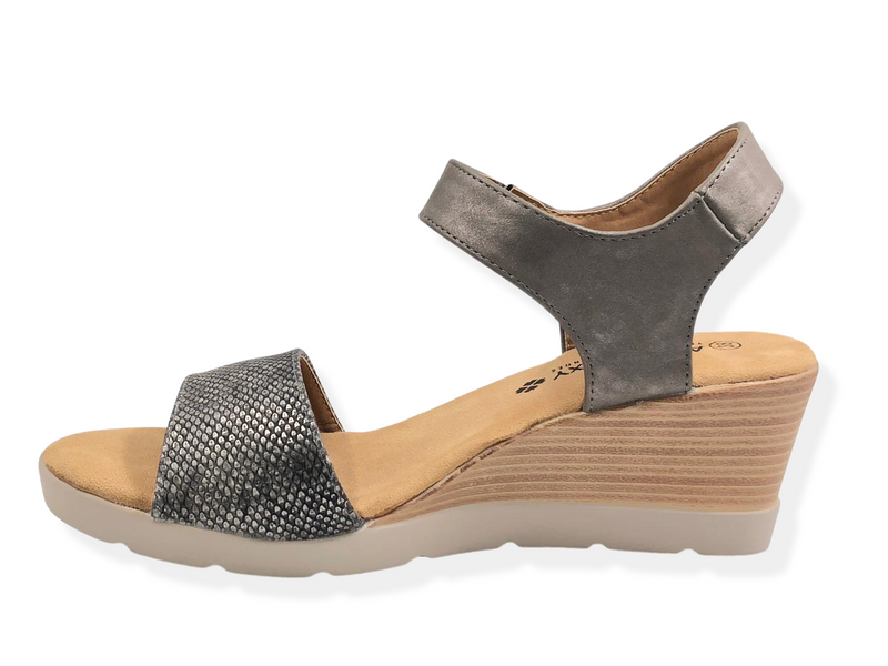 Aeroflexy Platform Sandal for Women in Pewter Color 7303PTR
